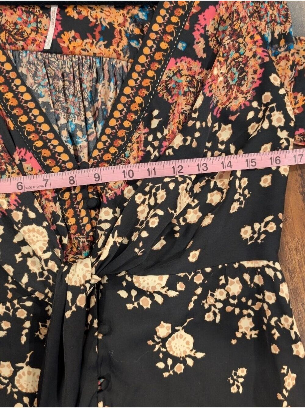 Free People "Night" V Neck ,Long Balloon Sleeves Blouse,Top Size Small - Picture 5 of 7